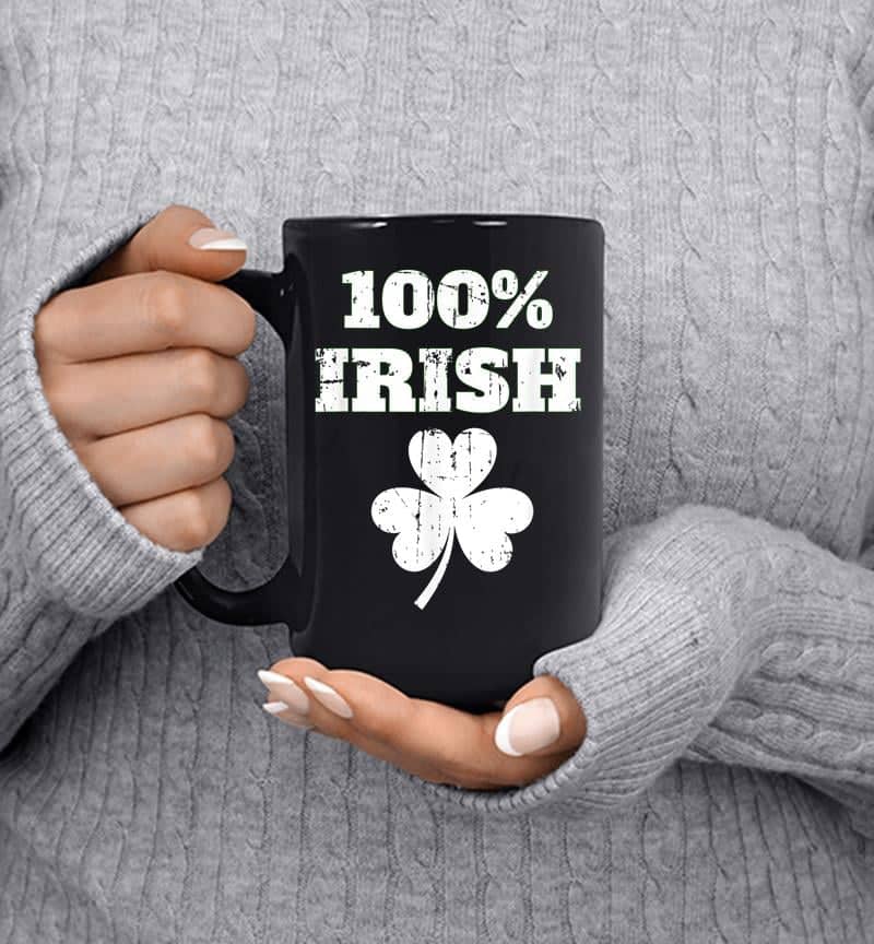 100% Irish Vintage Retro St Patricks Day Mug