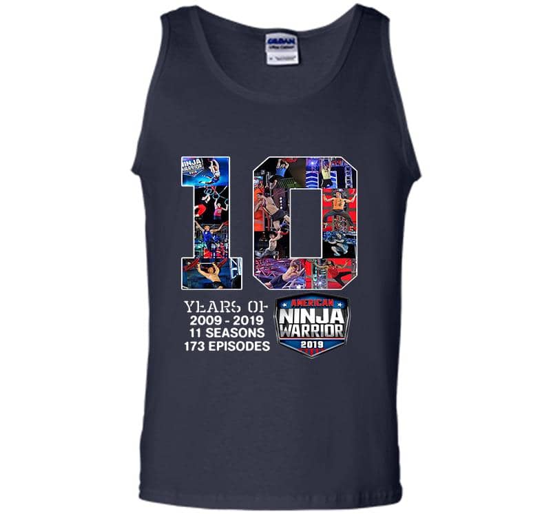 Inktee Store - 10Th Years Of American Ninja Warrior 2009-2019 Mens Tank Top Image