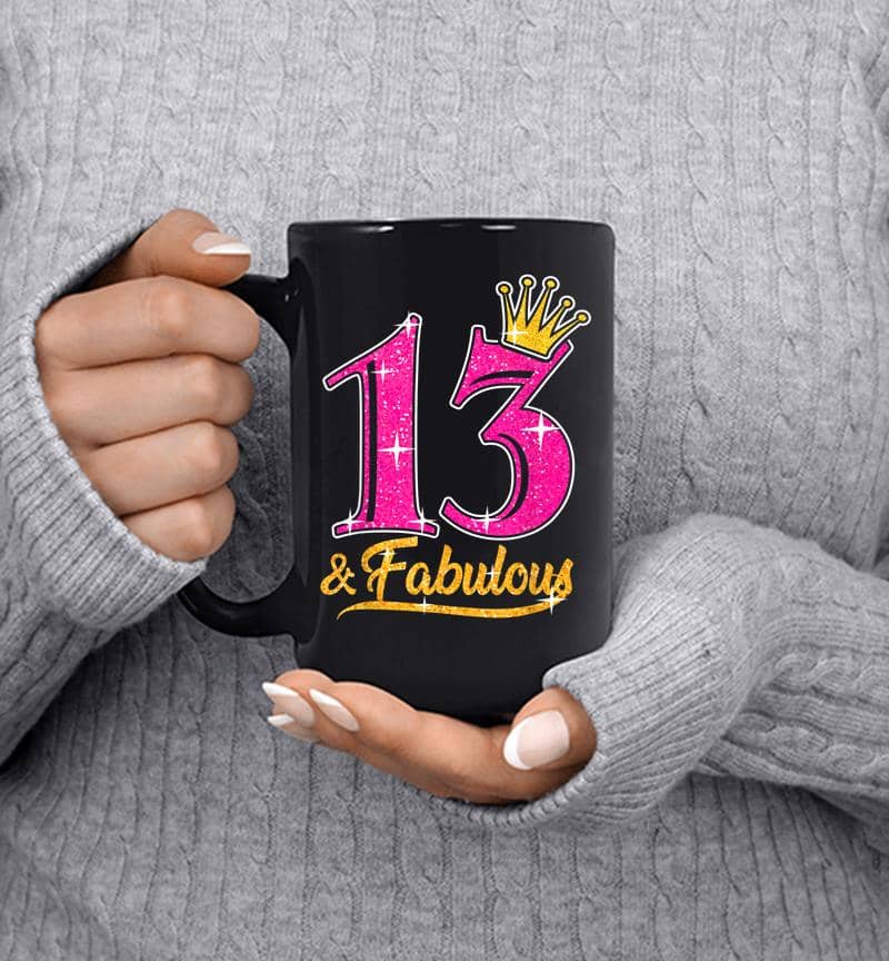 13Th Birthday Princess Girl 13 &Amp; Fabulous Official Nager Mug