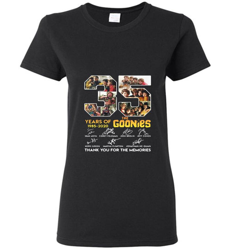 35Th Years Of The Goonies 1985-2020 Signature Womens T-Shirt