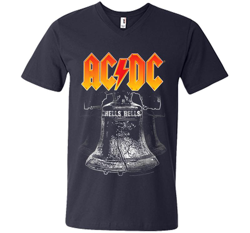 Inktee Store - Acdc Hells Bells V-Neck T-Shirt Image