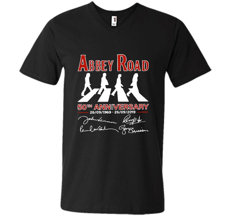 Abbey Road 50Th Anniversary 1969-2019 Signature V-Neck T-Shirt