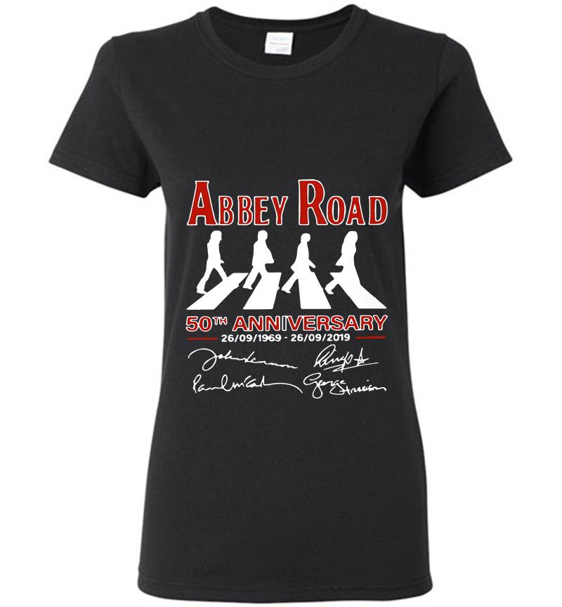 Abbey Road 50Th Anniversary 1969-2019 Signature Womens T-Shirt