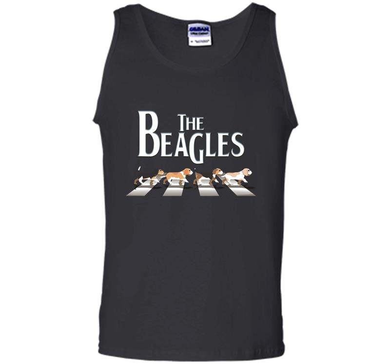 Inktee Store - Abbey Road The Beagles Mens Tank Top Image