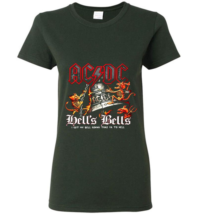 Inktee Store - Acdc Hell’s Bells I Got My Bell Gonna Take You To Hell Womens T-Shirt Image