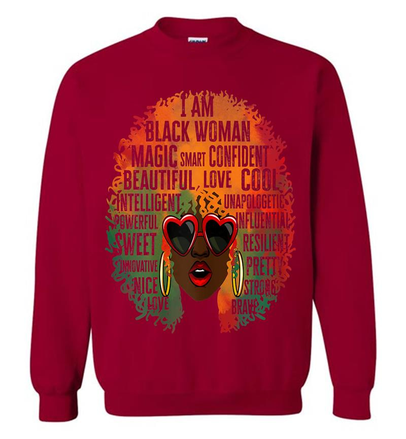 Inktee Store - African-American Queen I Am Black Woman History Month Pride Sweatshirt Image