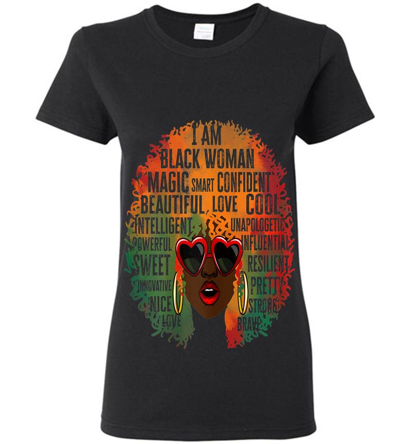 African-American Queen I Am Black Woman History Month Pride Womens T-Shirt