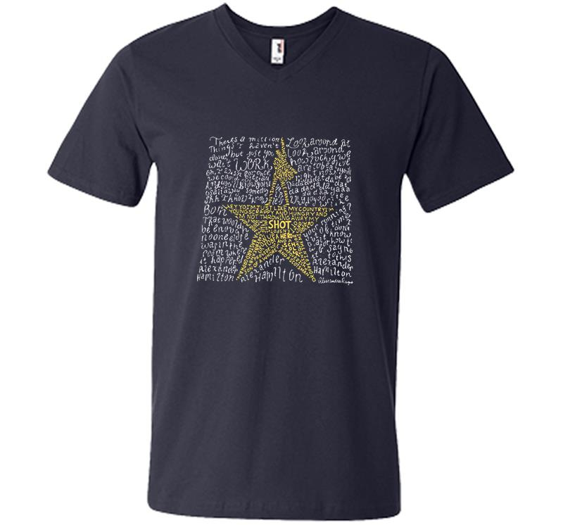 Inktee Store - Alexander Hamilton Lyrics V-Neck T-Shirt Image