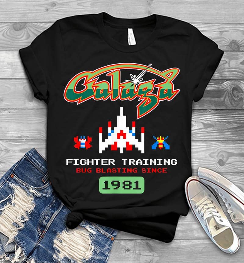 Arcade Galaga Video Game Retro Vintage 80S Invader Space Mens T-Shirt