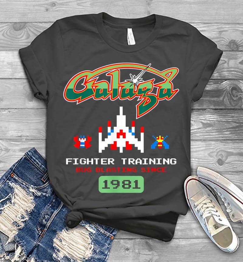 Inktee Store - Arcade Galaga Video Game Retro Vintage 80S Invader Space Mens T-Shirt Image