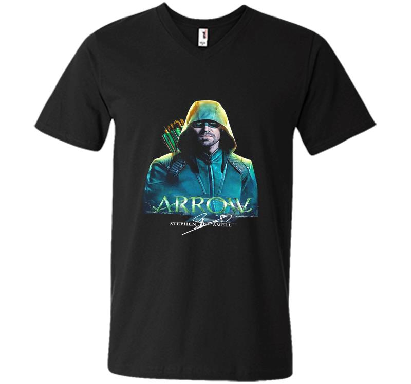 Arrow Stephen Amell Signature V-Neck T-Shirt
