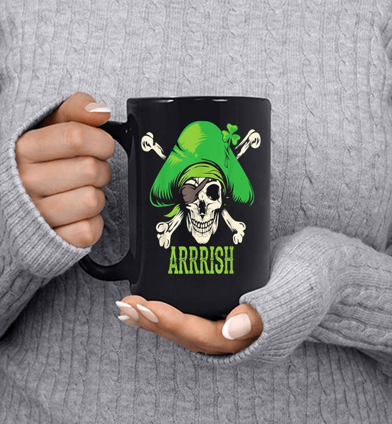 Arrrish Irish St Patricks Day Pirate Funny Mug