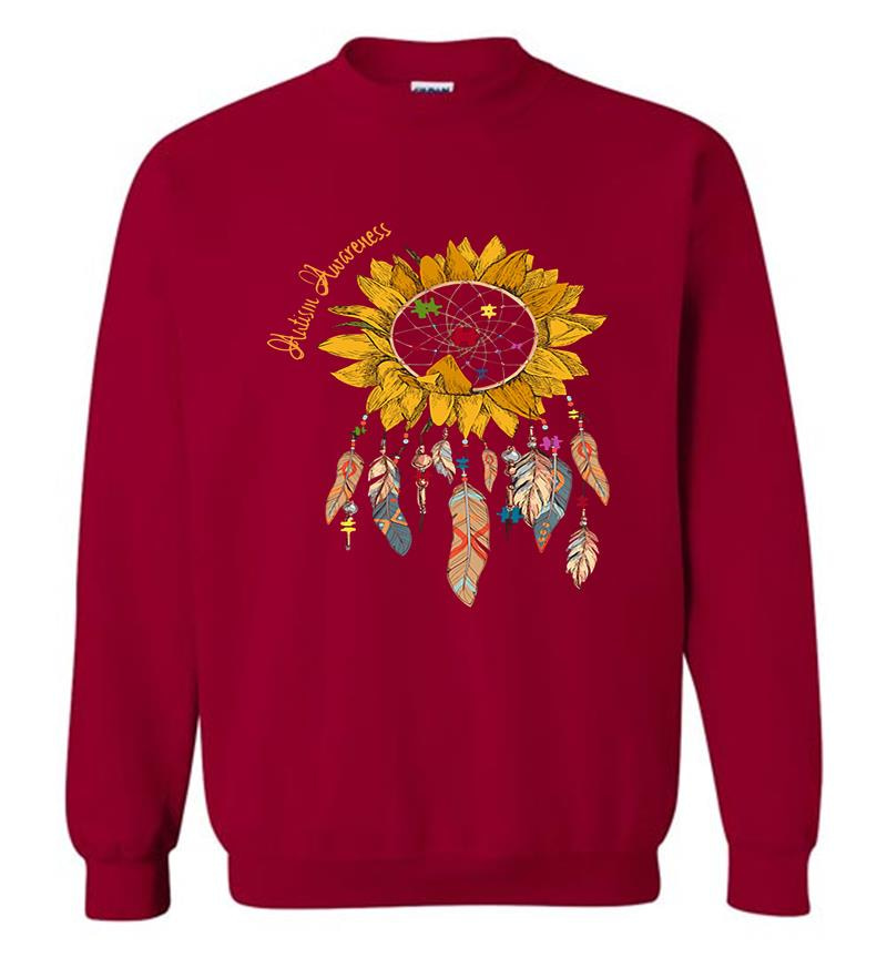 Inktee Store - Autism Awareness Sunflower Dream Catchers Sweatshirt Image