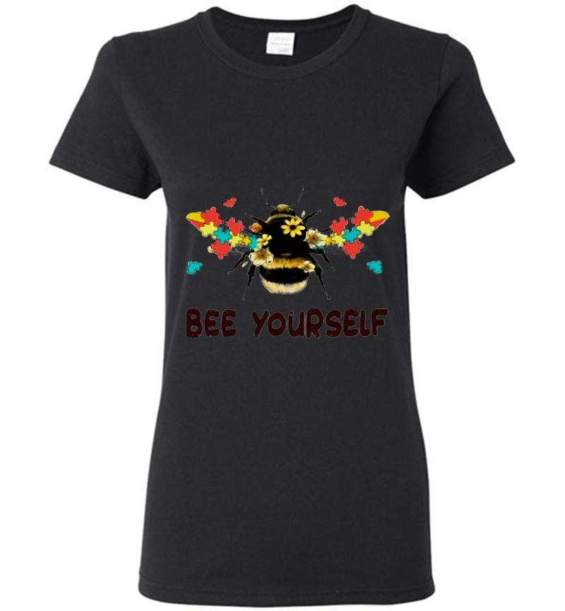 Autism Flower Bee Yourself Womens T-Shirt