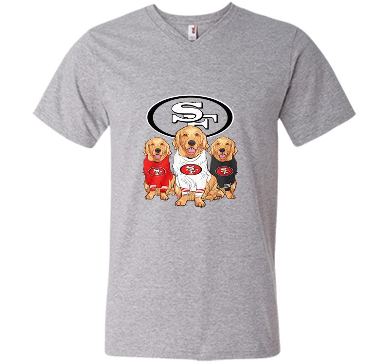 Inktee Store - Basset Dog San Francisco 49Ers V-Neck T-Shirt Image