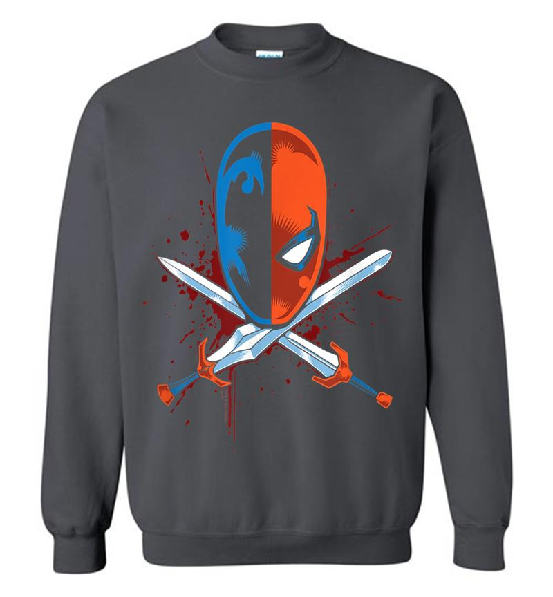 Inktee Store - Batman Deathstroke Crossed Swords Sweatshirt Image