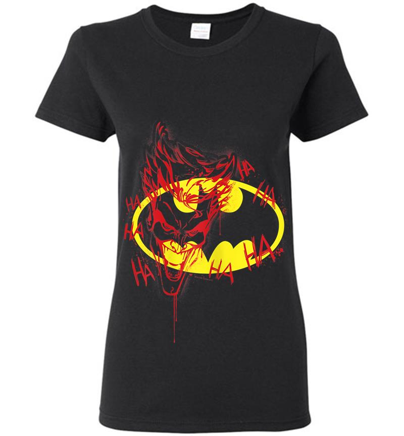 Batman Joker Graffiti Womens T-Shirt