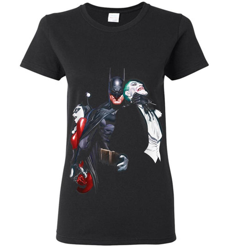 Batman Joker Harley Choke Womens T-Shirt