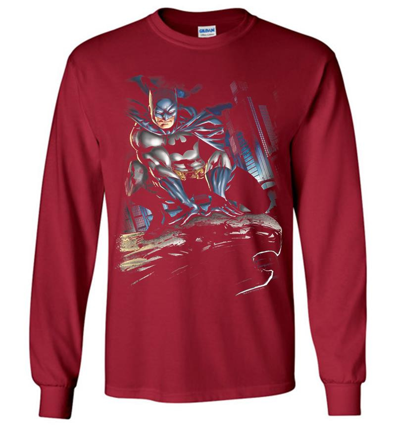 Inktee Store - Batman Perched Long Sleeve T-Shirt Image