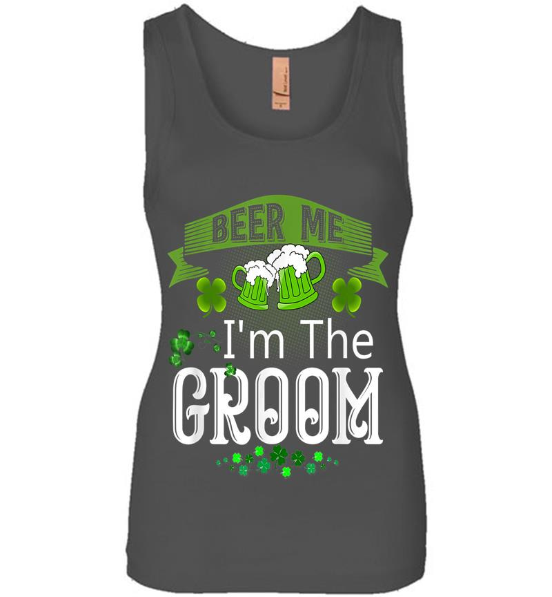Inktee Store - Beer Me I'M The Groom St Patricks Day Wedding Womens Jersey Tank Top Image