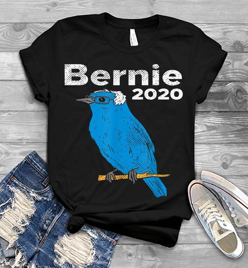 Bernie 2020 Blue Bird Sanders Funny 2020 Election President Mens T-Shirt