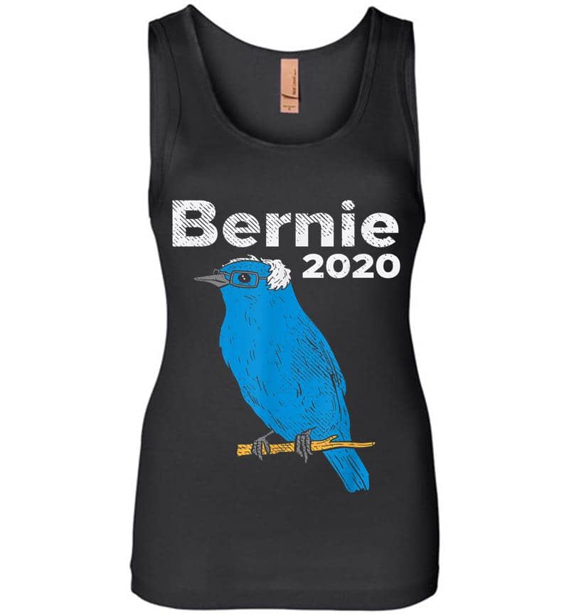 Bernie 2020 Blue Bird Sanders Funny 2020 Election President Womens Jersey Tank Top