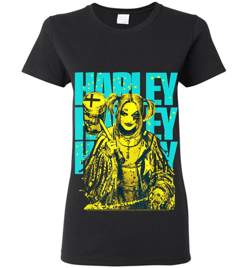 Birds Of Prey Harley Quinn Painted Womens T-Shirt