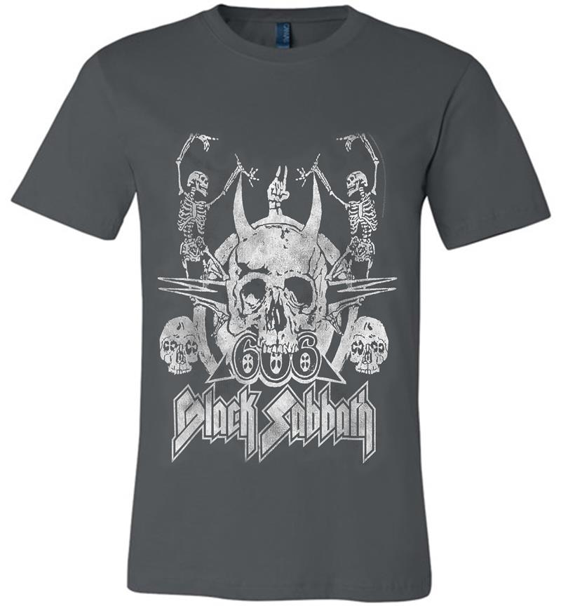 Black Sabbath Official Vintage Dancing Skeletons Premium T-Shirt