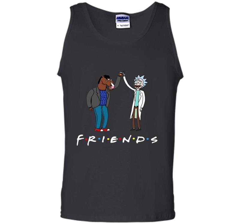 Inktee Store - Bojack Horseman And Rick Morty Is Friends Tv Show Mens Tank Top Image