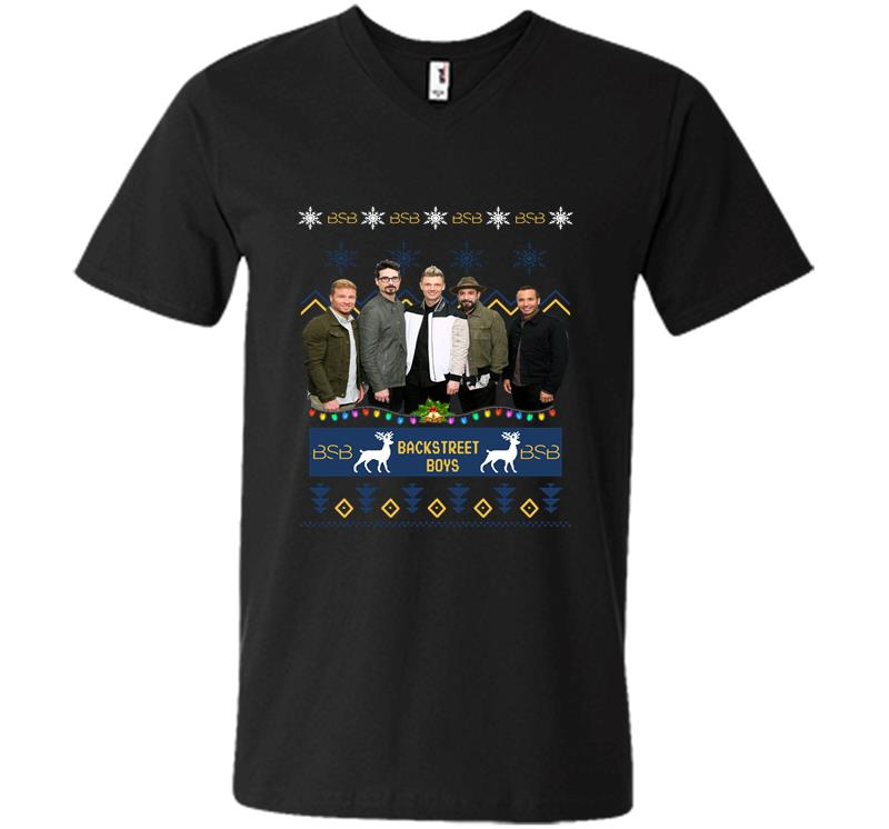 Bsb Backstreet Boys Christmas V-neck T-shirt