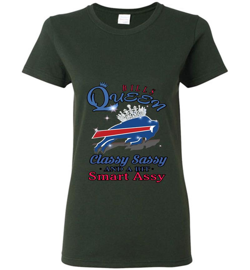 Inktee Store - Buffalo Bills Queen Classy Sassy And A Bit Smart Assy Womens T-Shirt Image