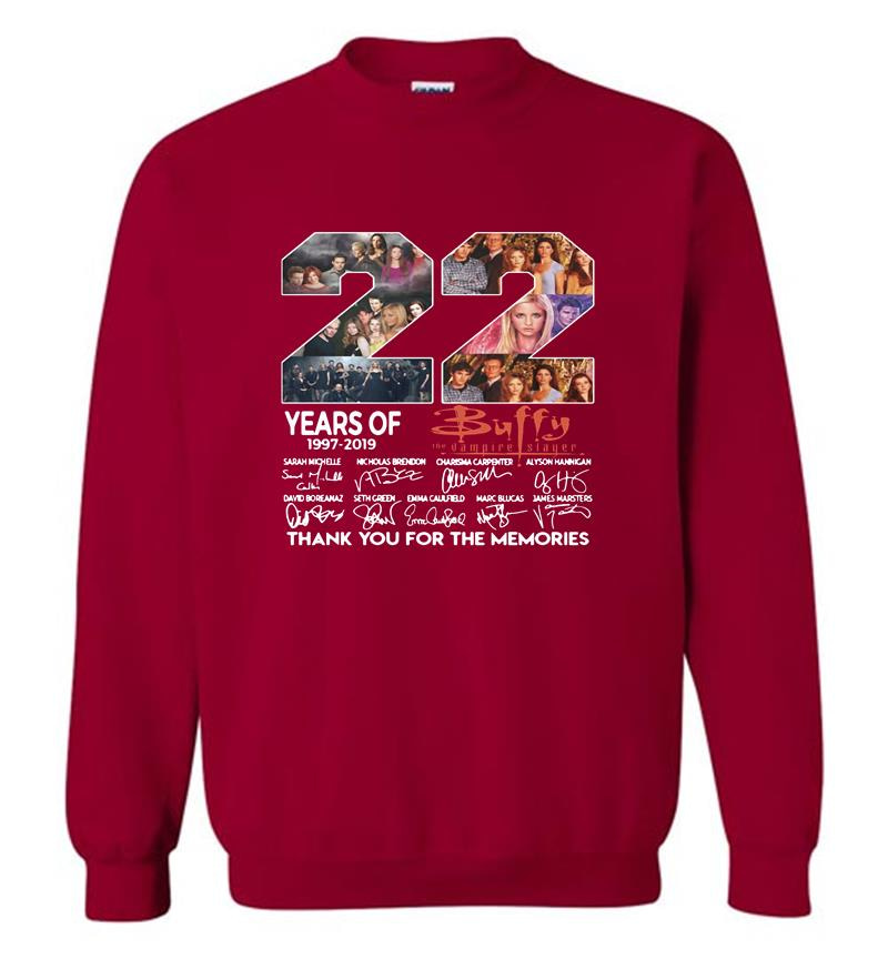 Inktee Store - Buffy The Vampire Slayer 22Nd Years Of 1997-2019 Signature Sweatshirt Image