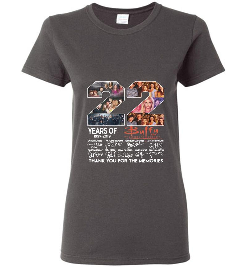 Inktee Store - Buffy The Vampire Slayer 22Nd Years Of 1997-2019 Signature Womens T-Shirt Image