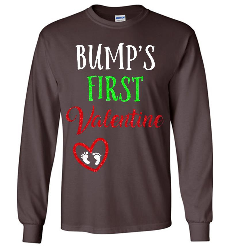 Inktee Store - Bumps First Valentine Love Long Sleeve T-Shirt Image