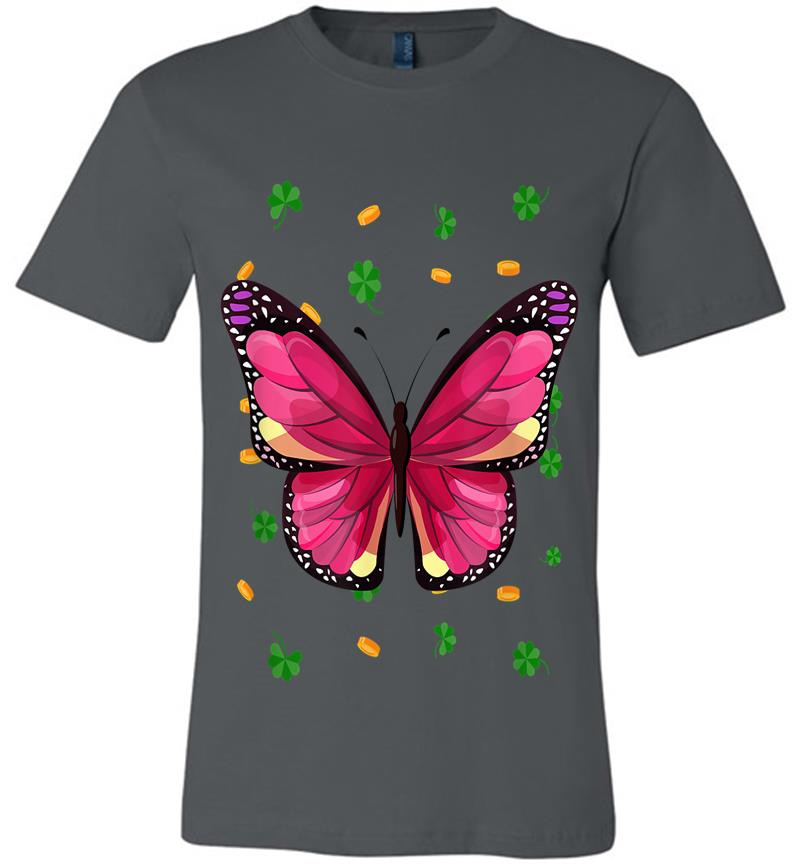 Butterfly St Patrick'S Day Irish Lovers Boys Girls S Premium T-Shirt