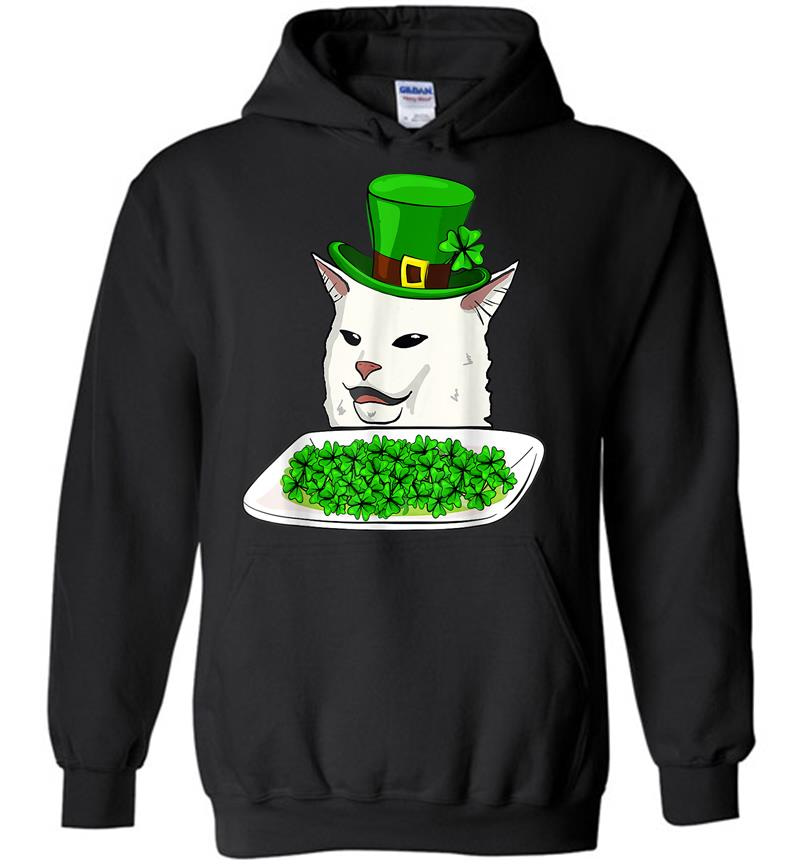 Cat Meme Yelling St Patricks Day Irish Cat Lovers Hoodies