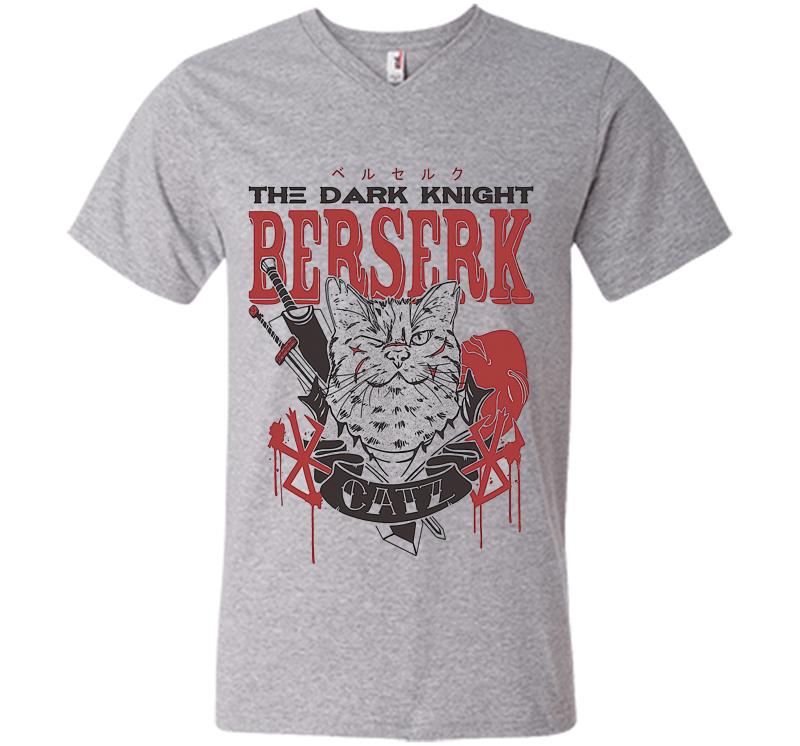 Inktee Store - Cat Z The Dark Knight Berserk V-Neck T-Shirt Image