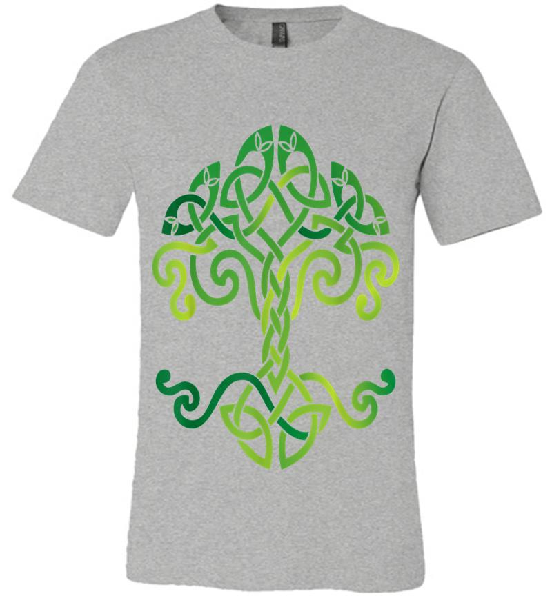 Inktee Store - Celtic Knot Tree, St Patrick'S Day, Irish Traditional Symbol Premium T-Shirt Image
