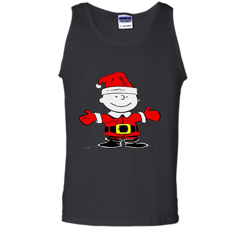Inktee Store - Charlie Brown Santa Christmas Mens Tank Top Image