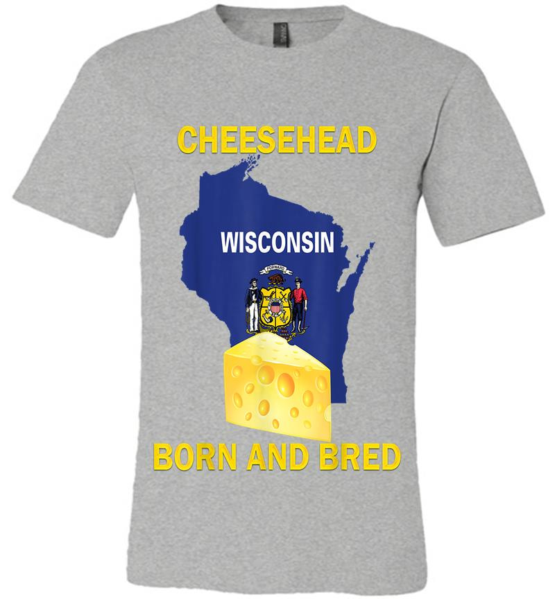 Inktee Store - Cheesehead Born And Bred Premium T-Shirt Image