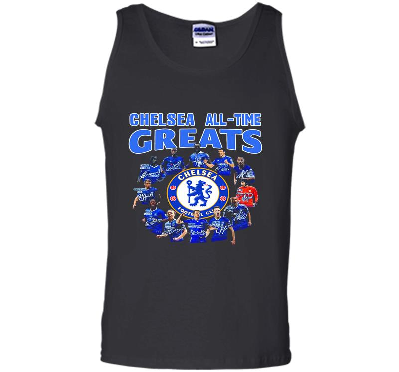 Inktee Store - Chelsea Football Club All-Time Greats Team Signature Mens Tank Top Image