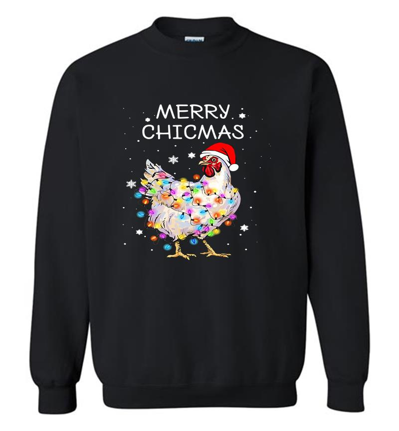 Chicken Santa Merry Christmas Sweatshirt
