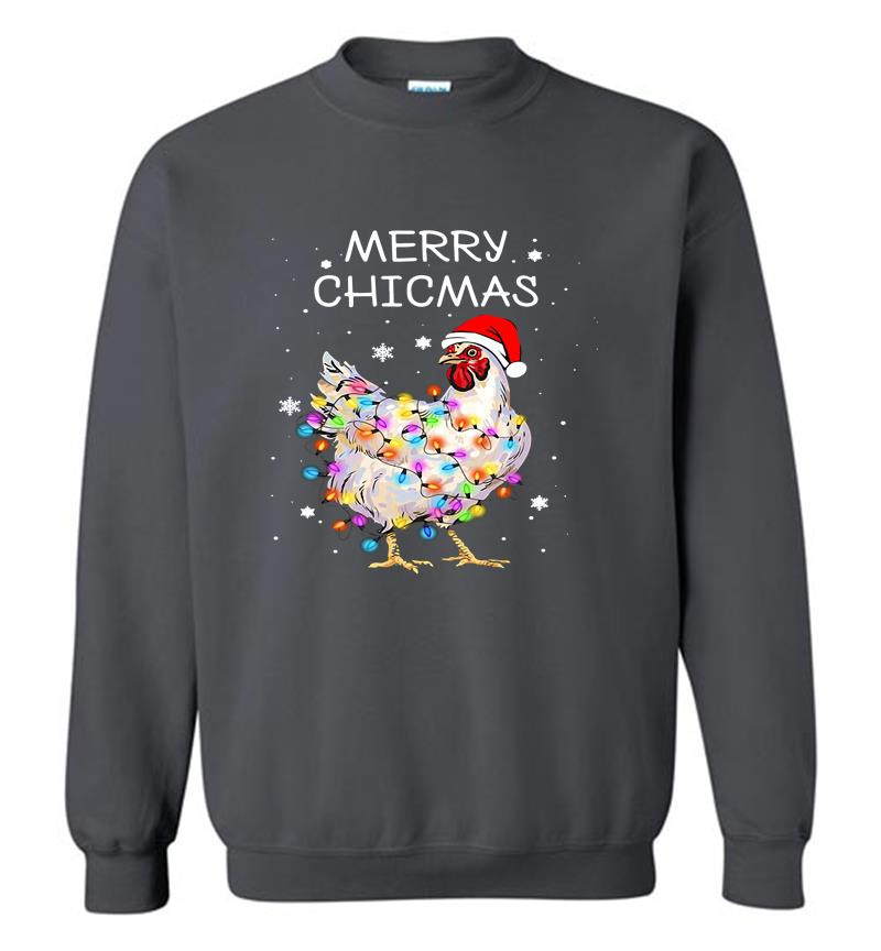 Inktee Store - Chicken Santa Merry Christmas Sweatshirt Image