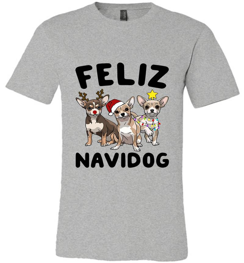 Inktee Store - Chihuahua Feliz Navidog Christmas Premium T-Shirt Image