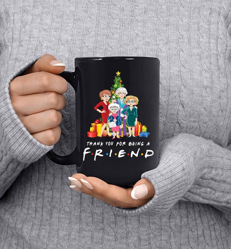 Christmas Golden Girl Thank You For Being A Friends Tv Show Mug