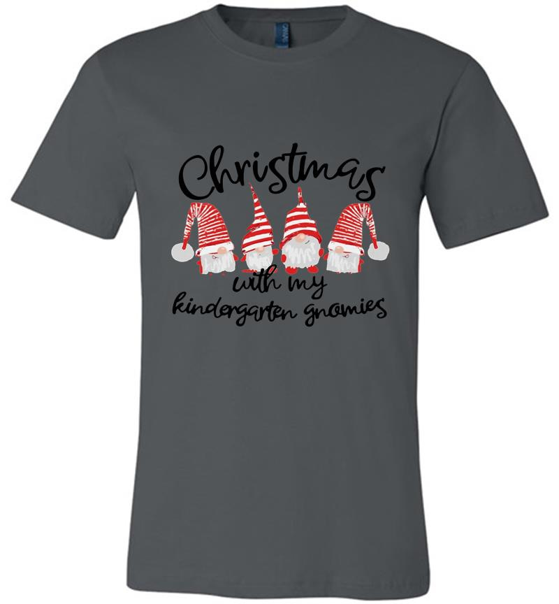 Christmas With My Kindergarten Gnomies Premium T-Shirt