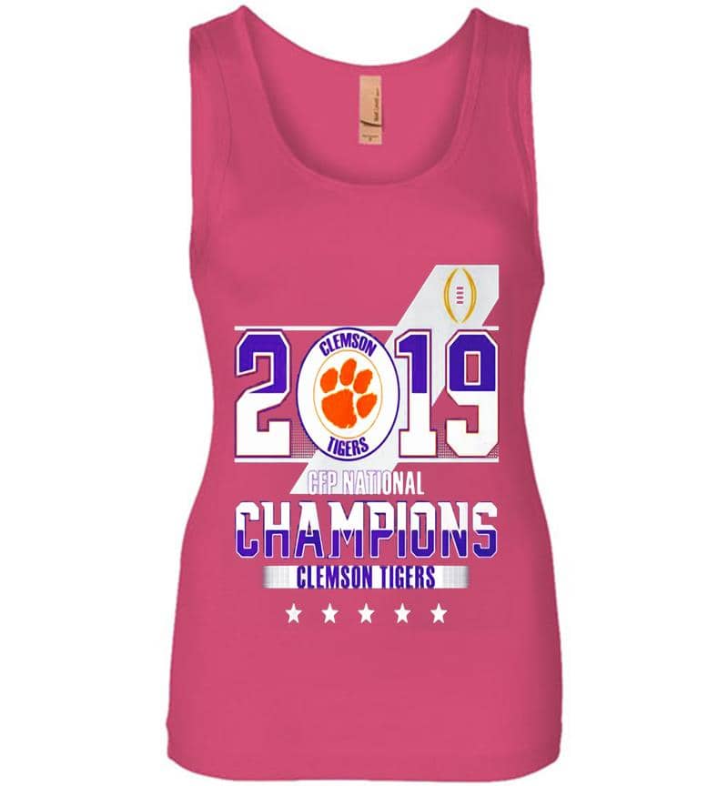 Inktee Store - Clemson Tigers Champions 2019 Cfp National Championship Womens Jersey Tank Top Image