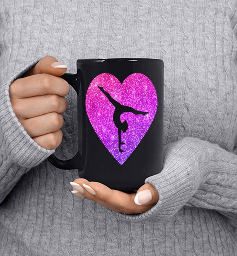 Cute Gymnastics Heart Gift For Girlsns And Women Mug