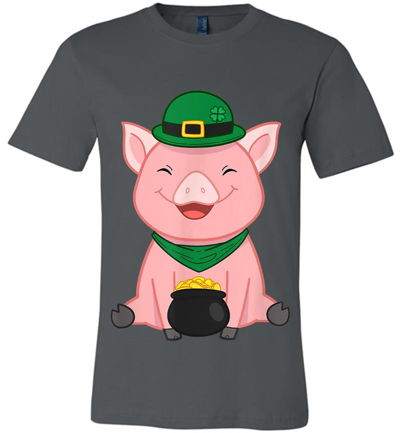 Cute Pig St Patrick'S Day Outfi Premium T-Shirt
