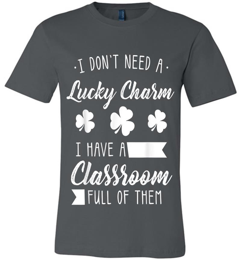 Cute St. Patrick'S Day Teacher Funny Shamrock Premium T-Shirt